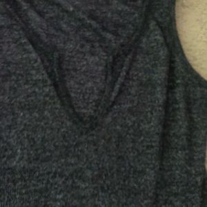 Dark gray scoop neck shirt